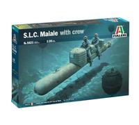 Italeri SLC Maiale with Crew Figures 5621 Military Model Kit Scale 1/35 19cm