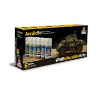 Italeri 510000440 acrylic set, WWII military, allied army