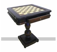 Italfama Luxury Beech Chess Table with Briar Elm Chessboard and Drawer (58cm)