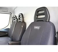 Italfodere - Seat Covers in Anthracite Fabric Compatible with Iveco Daily IV from 2014> - 3 Seater - Interior Car Accessories - Durable - Comfort and Total Protection - Easy to Install