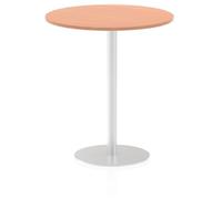 Italia 1000mm Poseur Round Table Beech Top 1145mm High Leg