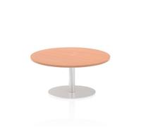 Italia 1000mm Poseur Round Table Beech Top 475mm High Leg