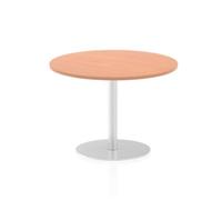 Italia 1000mm Poseur Round Table Beech Top 725mm High Leg