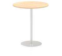 Italia 1000mm Poseur Round Table Maple Top 1145mm High Leg