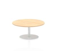 Italia 1000mm Poseur Round Table Maple Top 475mm High Leg