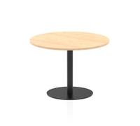 Italia 1000mm Poseur Round Table Maple Top 720mm High Black Leg