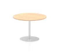Italia 1000mm Poseur Round Table Maple Top 725mm High Leg