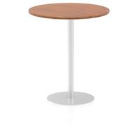 Italia 1000mm Poseur Round Table Walnut Top 1145mm High Leg