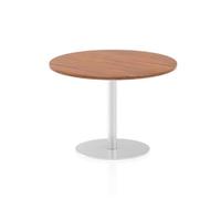 Italia 1000mm Poseur Round Table Walnut Top 725mm High Leg