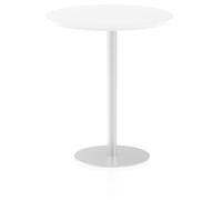 Italia 1000mm Poseur Round Table White Top 1145mm High Leg