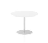 Italia 1000mm Poseur Round Table White Top 725mm High Leg