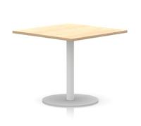 Italia 1000mm Poseur Square Table Maple Top 720mm High White Leg