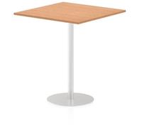 Italia 1000mm Poseur Square Table Oak Top 1145mm High Leg