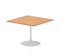 Italia 1000mm Poseur Square Table Oak Top 725mm High Leg