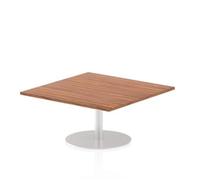 Italia 1000mm Poseur Square Table Walnut Top 475mm High Leg