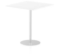 Italia 1000mm Poseur Square Table White Top 1145mm High Leg