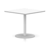 Italia 1000mm Poseur Square Table White Top 720mm High White Leg
