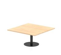 Italia 1000mm Square Coffee Table Maple Top 475mm High Black Leg