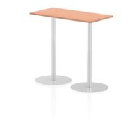 Italia 1200 x 600mm Poseur Rectangular Table Beech Top 1145mm High Leg