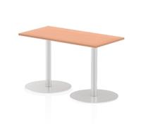 Italia 1200 x 600mm Poseur Rectangular Table Beech Top 725mm High Leg