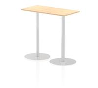 Italia 1200 x 600mm Poseur Rectangular Table Maple Top 1145mm High Leg