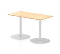 Italia 1200 x 600mm Poseur Rectangular Table Maple Top 725mm High Leg