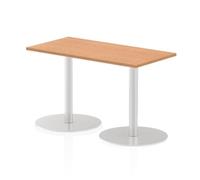 Italia 1200 x 600mm Poseur Rectangular Table Oak Top 725mm High Leg
