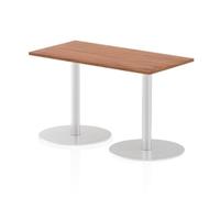 Italia 1200 x 600mm Poseur Rectangular Table Walnut Top 725mm High Leg