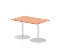 Italia 1200 x 800mm Poseur Rectangular Table Beech Top 725mm High Leg