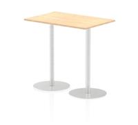 Italia 1200 x 800mm Poseur Rectangular Table Maple Top 1145mm High Leg