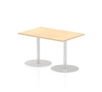 Italia 1200 x 800mm Poseur Rectangular Table Maple Top 725mm High Leg