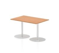 Italia 1200 x 800mm Poseur Rectangular Table Oak Top 725mm High Leg