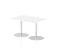 Italia 1200 x 800mm Poseur Rectangular Table White Top 725mm High Leg