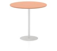 Italia 1200mm Poseur Round Table Beech Top 1145mm High Leg