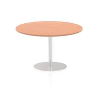 Italia 1200mm Poseur Round Table Beech Top 725mm High Leg