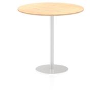 Italia 1200mm Poseur Round Table Maple Top 1145mm High Leg