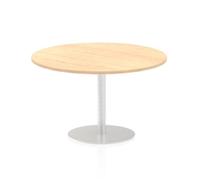 Italia 1200mm Poseur Round Table Maple Top 725mm High Leg