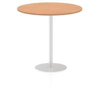 Italia 1200mm Poseur Round Table Oak Top 1145mm High Leg