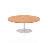 Italia 1200mm Poseur Round Table Oak Top 475mm High Leg