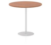 Italia 1200mm Poseur Round Table Walnut Top 1145mm High Leg