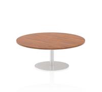 Italia 1200mm Poseur Round Table Walnut Top 475mm High Leg