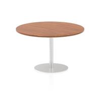 Italia 1200mm Poseur Round Table Walnut Top 725mm High Leg