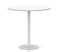 Italia 1200mm Poseur Round Table White Top 1145mm High White Leg