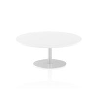 Italia 1200mm Poseur Round Table White Top 475mm High Leg