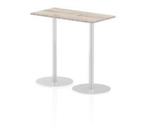 Italia 1200x600mm Poseur Rectangular Table Grey Oak Top