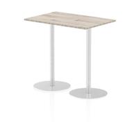 Italia 1200x800mm Poseur Rectangular Table Grey Oak Top