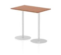 Italia 1200x800mm Poseur Rectangular Table Walnut Top 1145mm High Leg