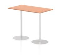 Italia 1400 x 800mm Poseur Rectangular Table Beech Top 1145mm High Leg