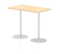 Italia 1400 x 800mm Poseur Rectangular Table Maple Top 1145mm High Leg