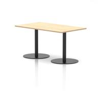 Italia 1400 x 800mm Poseur Rectangular Table Maple Top 720mm High Black Leg